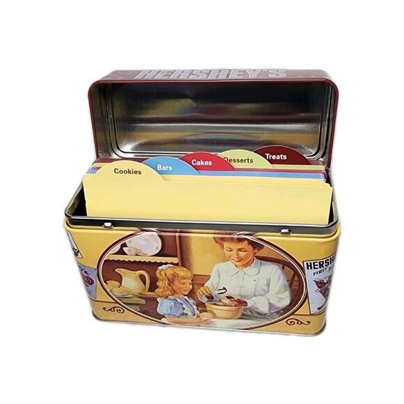 Hershey's Keepsake Recipe Tin with Recipe Cards 2012 Collector's Hershey Sets - Picture 2 of 10